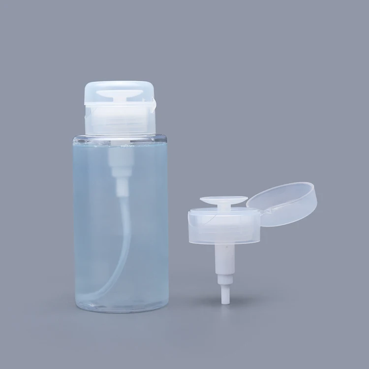 Plastic Nail Polish Remover Alcohol Liquid Press Pump Dispenser Cleaner Bottle Pump