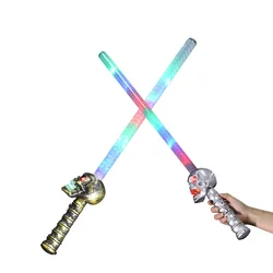Outdoor Kids Birthday Decoration Party Supplies LED Magic Wand Stick With Music Sound Wholesale LED Light Sword For Halloween