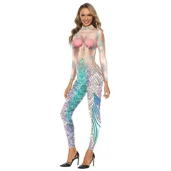 New Jumpsuit Slim Fit  3D Printing Stage Wear Performance Costume