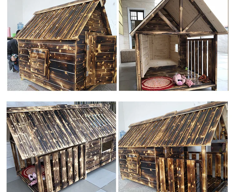 Luxury Modern Outdoor Waterproof Wooden Dog Cages Pet Houses