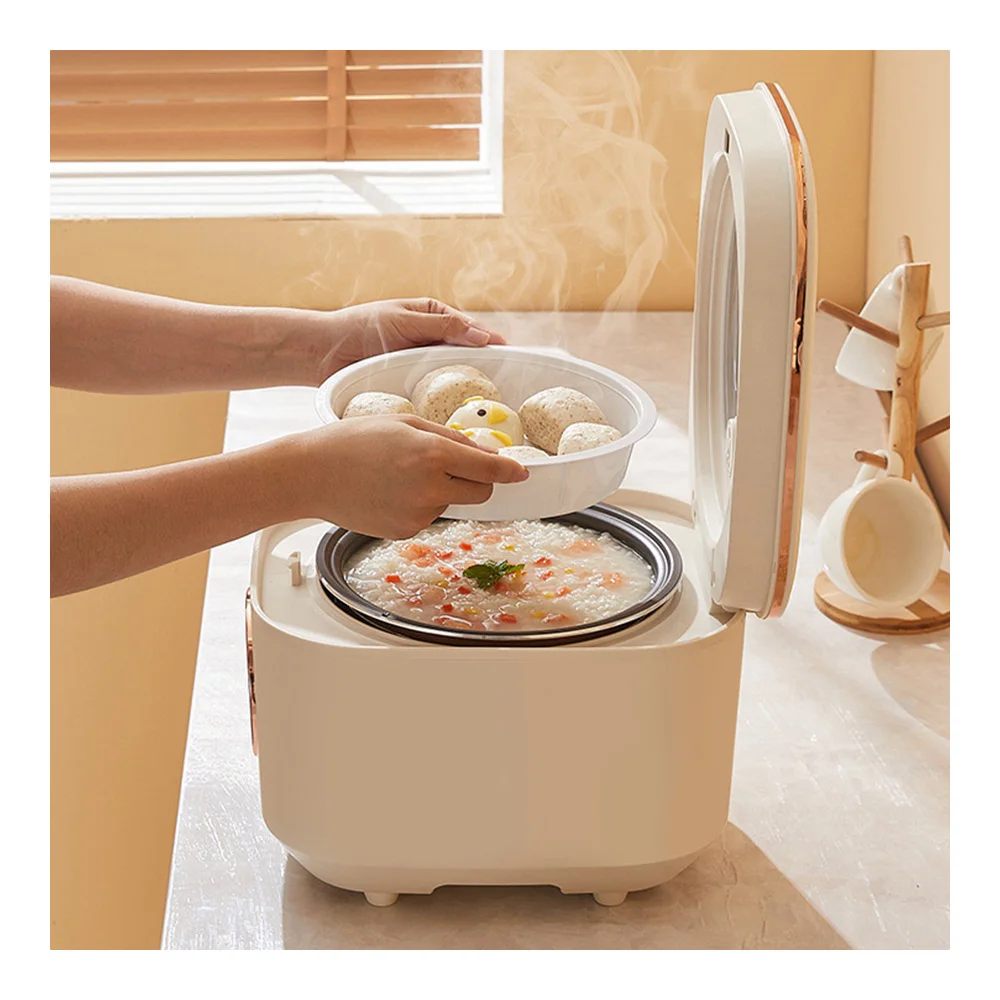 Beige rice cooker 110-220V multi-function rice cooker large capacity household reservation non-stick cooker