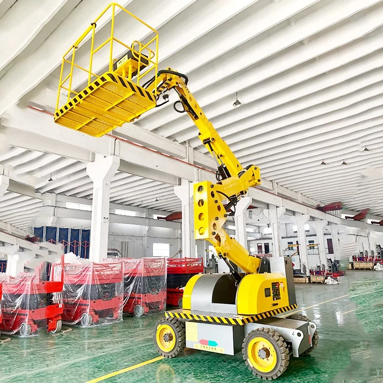10 to 22 Meter Electric Crank Arm Lift Boom Lift Working 360 Degree Rotating Basket Curved Boom Arm Man Lift