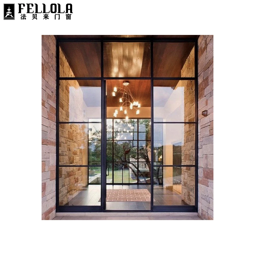 
Fellola Narrow frame hot sale aluminum bathroom sectional design glass door 