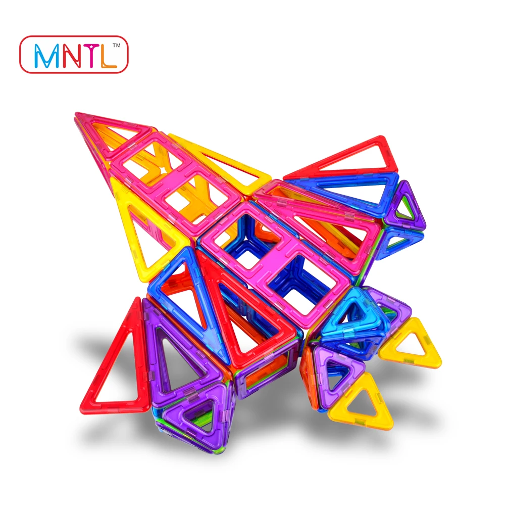 Монтессори DIY 62 шт. 3d ясно магнит игрушка разведки пластик Конструкторы набор для детей