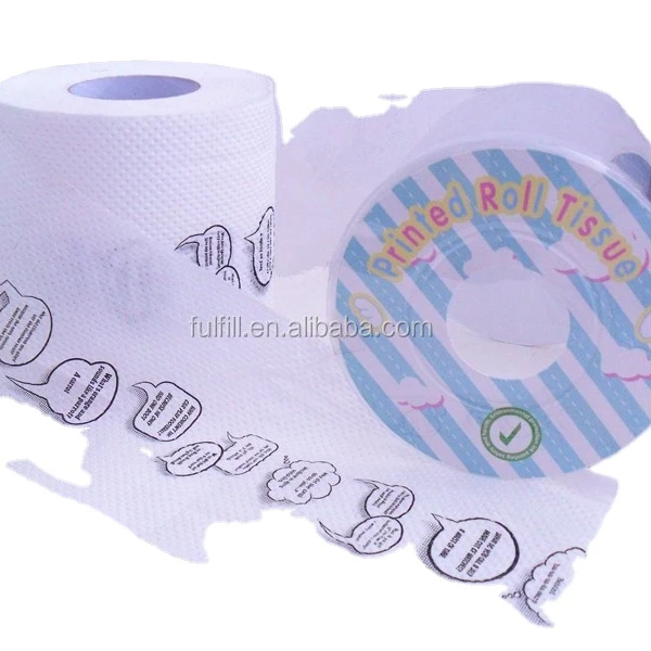 Logo Toilet Paper for Hotel Printed White Feature and Black Pvc Box Virgin Wood Pulp Wholesale Price Toilet Tissue Paper Roll