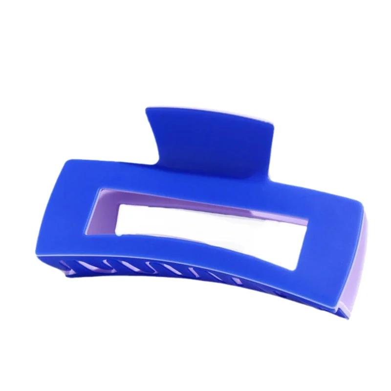 custom 10.5cm frosted square hair claw rectangle matte acetic hair claw clips solid color large crab hair clips for women claw