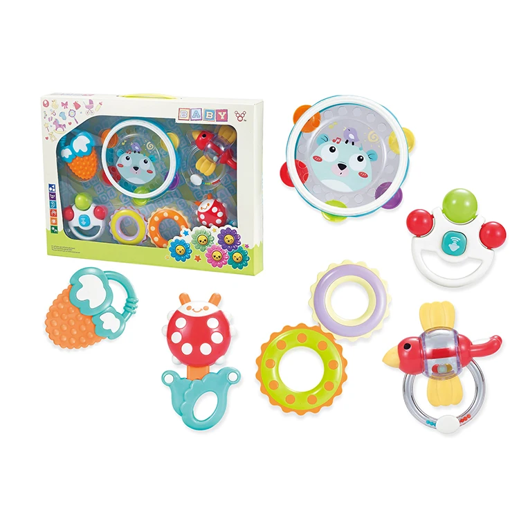 Hot sale intelligence Teether Kid Toy Manufacture Bell Gift Set Baby Rattle