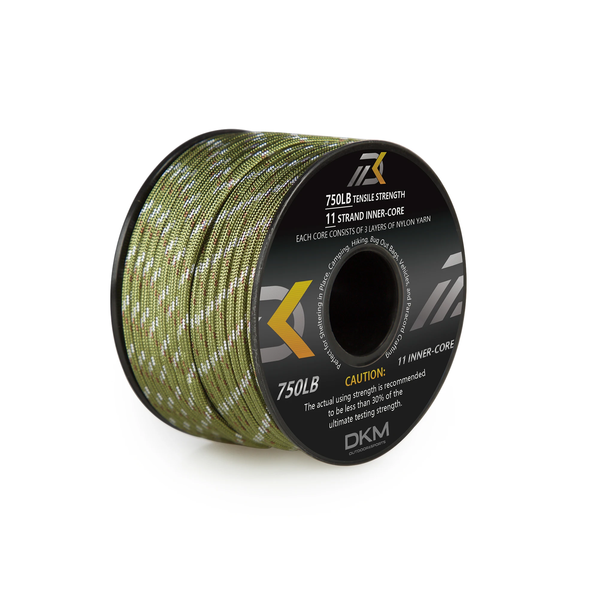 Wholesale paracord 550 3 cores 7/11 strands 4mm green nylon paracord 550lb paracord for camping and DIY