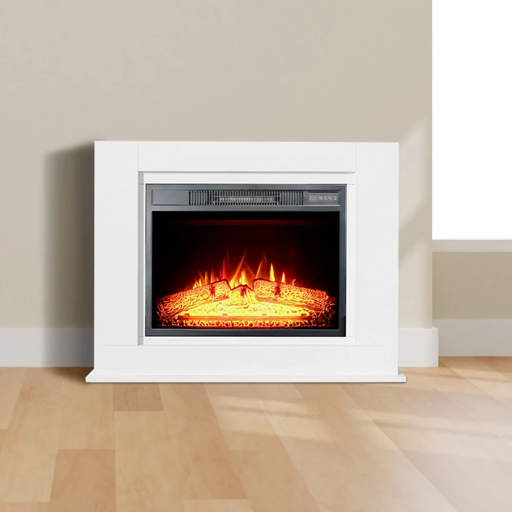 New 1500W Wall Mounted Log Flame Effect Electric Decorative Fixed Fireplace Heater