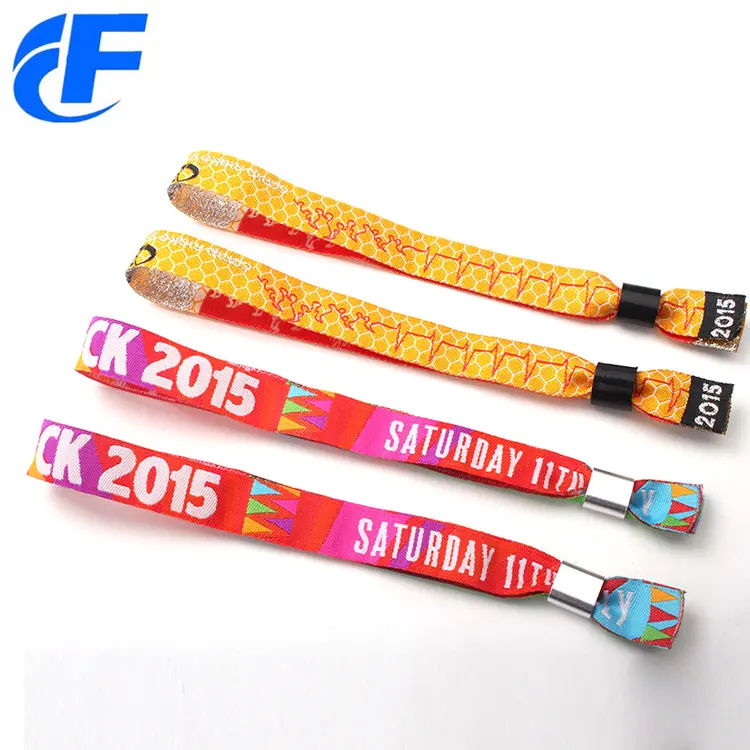 Factory Hot Selling Party used Colorful Fabric Bracelet White Tape