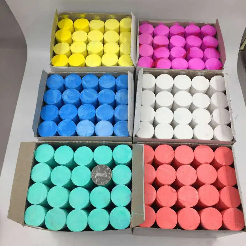 High quality custom big giant 20 piece dustless ship colored outdoor jumbo chalk with box