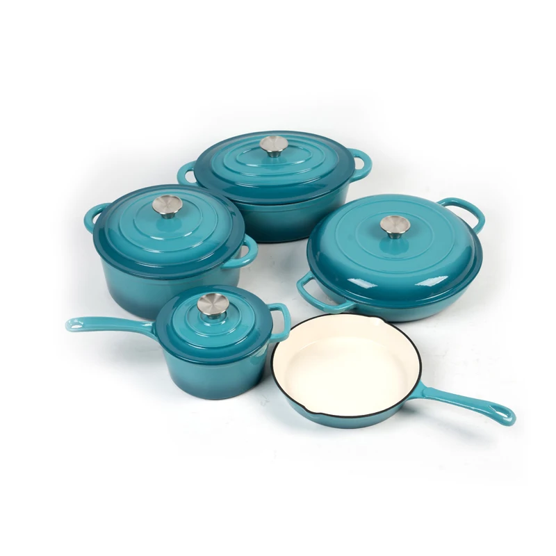 Factory Stock Cast Iron Kitchenware Non Stick dutch oven enameled cast iron cookware set