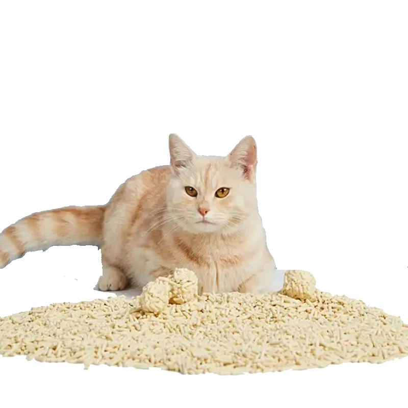 Wholesale OEM Package Original Scent White Absorbent Agglomerated Clumping Tofu Cat Litter Sand