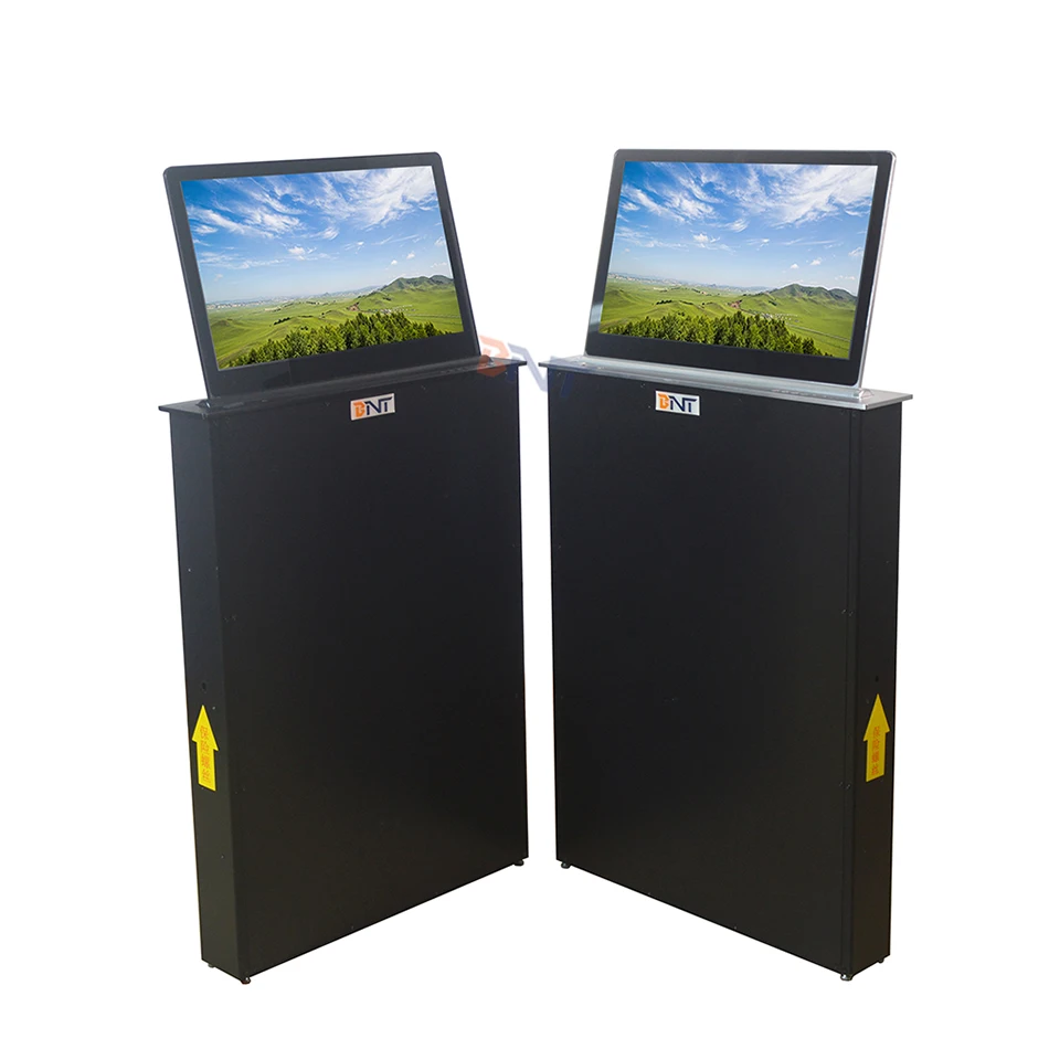 Conference Room Monitor Lift Hidden Desk Computer Equipment Conference System With Lcd