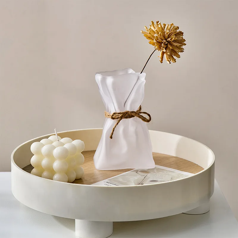 Wholesale home decor accessories clear minimalist nordic small glass vase