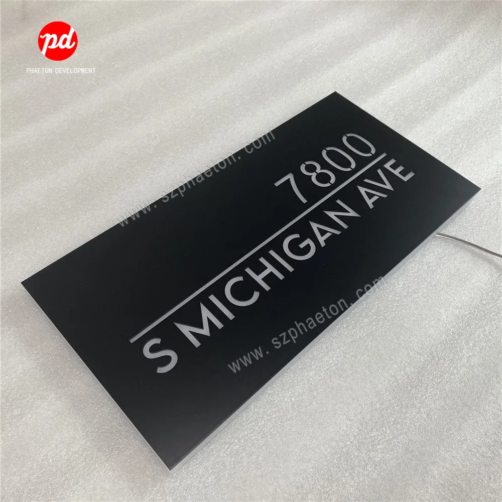 Wholesale Led Backlight Hotel Door Plates / House Number Plates for House Outer Address Number Name Signs 8\