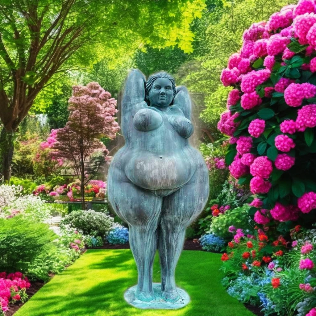 Outdoor Garden Decoration Custom Printed Bronze Metal Sculpture Yoga Fat Lady Brass Model Polished Carved Angel Casting