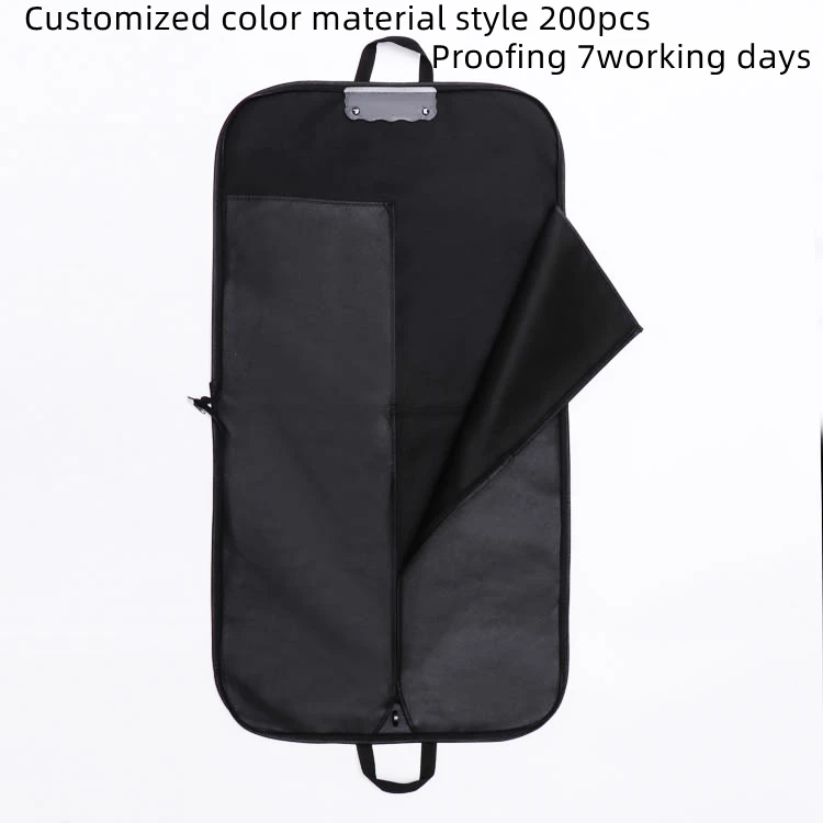 Multifunctional Mini Garments Hanging Bag Custom Fabric Garment Bags Custom Logo Print Foldable Dress Mens Suit Garment Bags