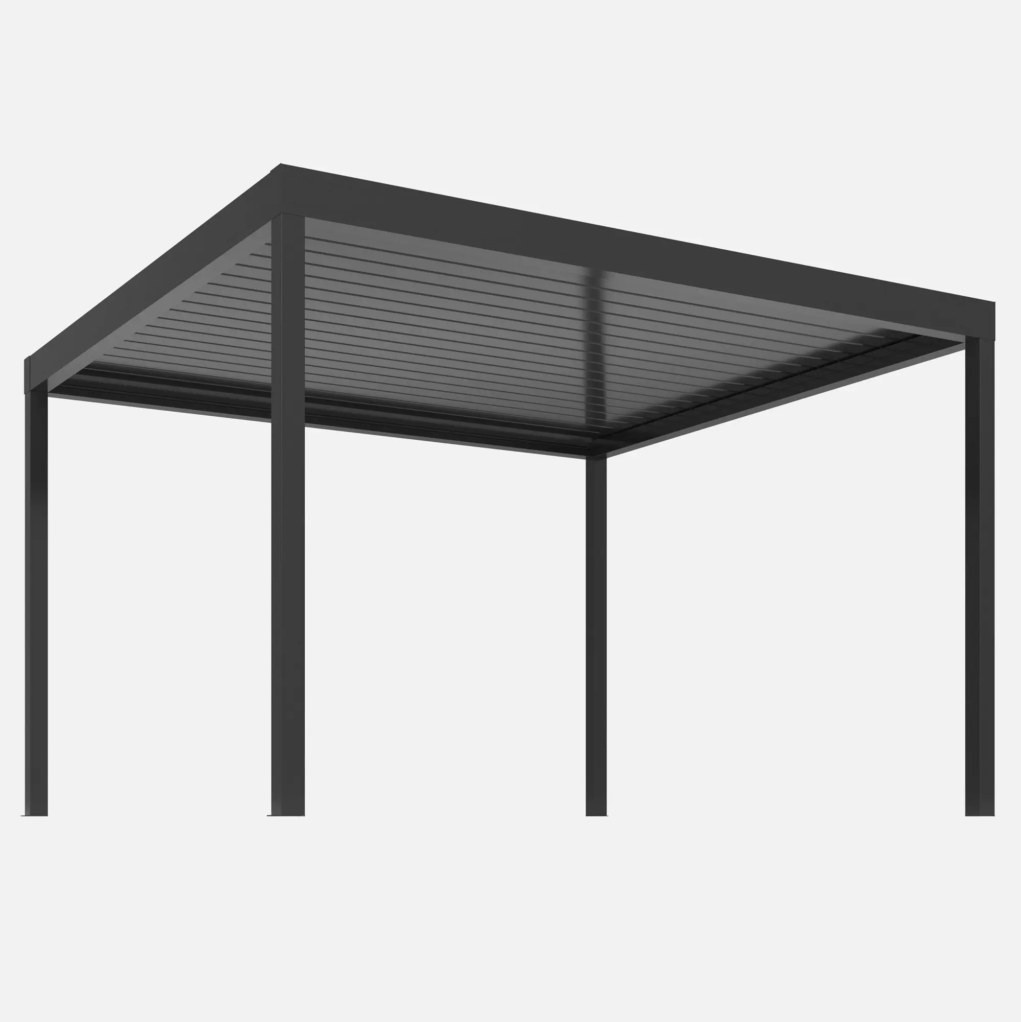 Outdoor Windproof pergola louver Roller Blind optional Sunshade Shading pergola louver Motorized louver pergola with remote