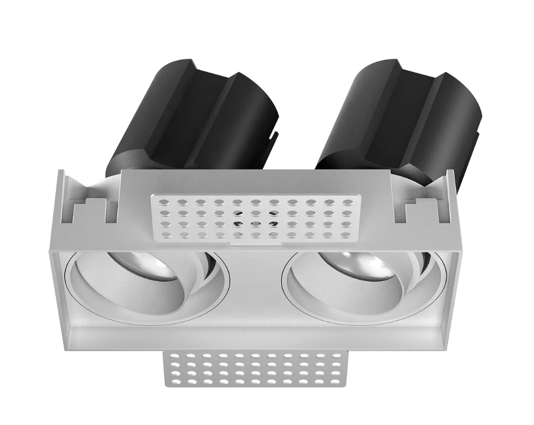 Коммерческое downlights-twins черная технология с регулируемой яркостью cct сменный светодиодный умный встраиваемый светильник
