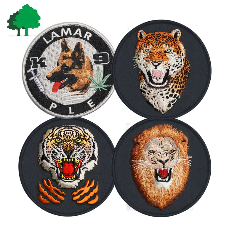 Direct factory sale custom high quality cheaper embroidery patch German Shepherd Embroidery patches