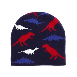 Wholesale Quality kids christmas hats Winter hat custom logo christmas knitted pom beanie hat