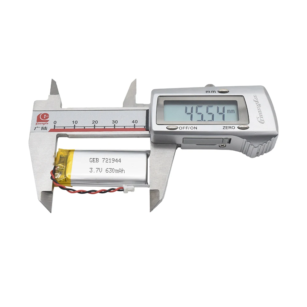 Оптовая продажа 3 7 v Номинальное напряжение 630 мАч литий-полимерный аккумулятор 721944 размер термоусадочная трубка литий-полимерная аккумуляторная батарея с защитой PCB