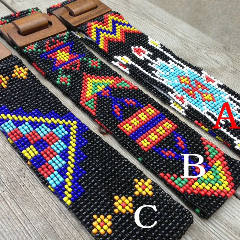 Индивидуальный разноцветный эластичный пояс из бисера, женские модные аксессуары, ремень из бисера ручной работы