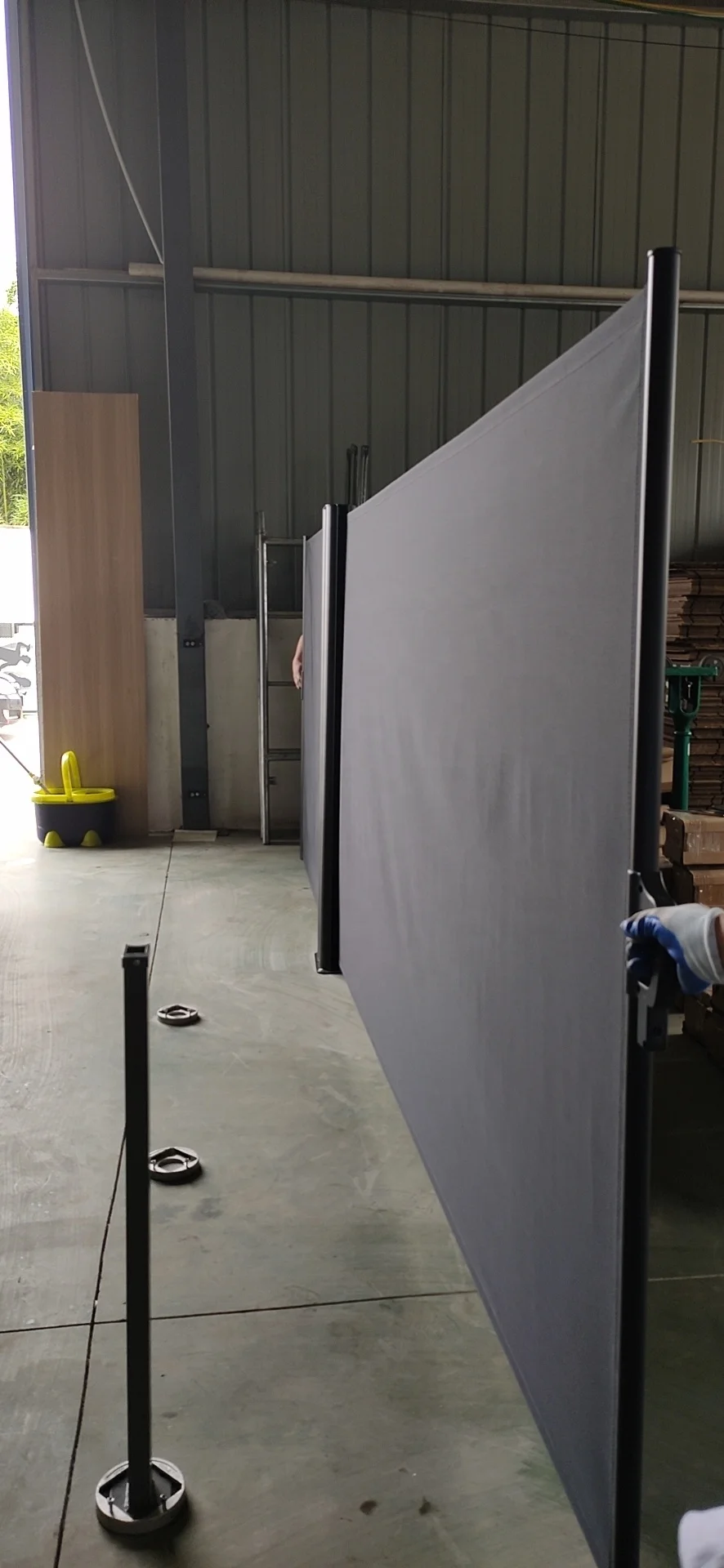 double two side aluminum metal wall shade awning