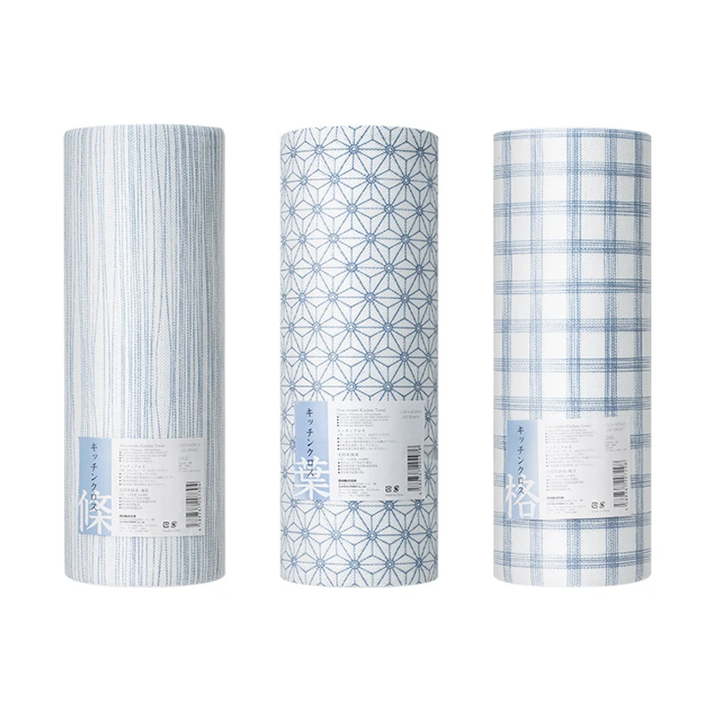 Super Absorbent Multiple Colour Needle Punched Nonwoven Disposable Kitchen Cloth Roll