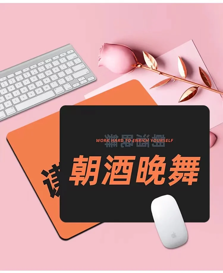 customized own logo and design mouse mat MOQ 1pcs cheap DIY mouse pad