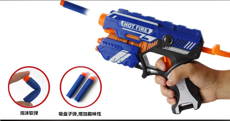 Wholesale Cheap Parent-Child Interactive Toy Gun Soft Safe Manual Plastic Soft Bullet Gun