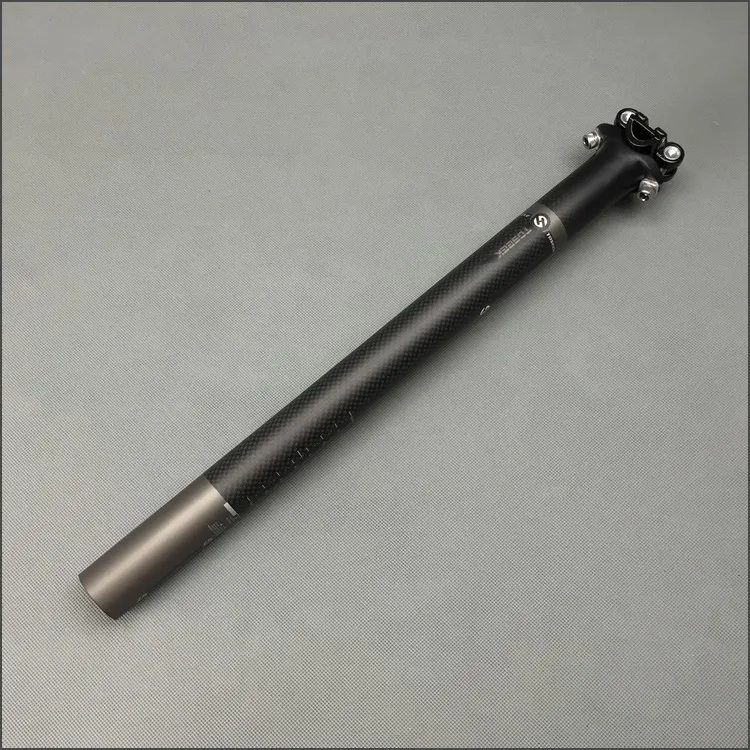 TOSEEK 3K Matte Full Carbon Fiber Bicycle Seatpost Superlight MTB Road Bike Cycling Seat Post Parts 27.2/30.8/31.6 x 350/400 MM