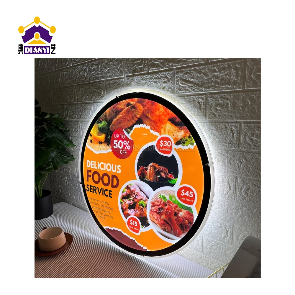 Double Sided Advertising LED Acrylic Display Real Estate Agent Window Hanging Picture Frame Advertising Acrylic Light Box