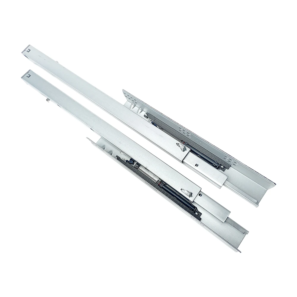 Brand New Undermount Drawer Slide Soft Close 2 Folds Hidden Single Extension Telescopic Channel Drawer Slide