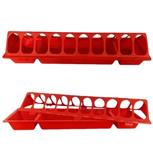 Plastic automatic long trough feeder for birds and chickens, pigeons and quail