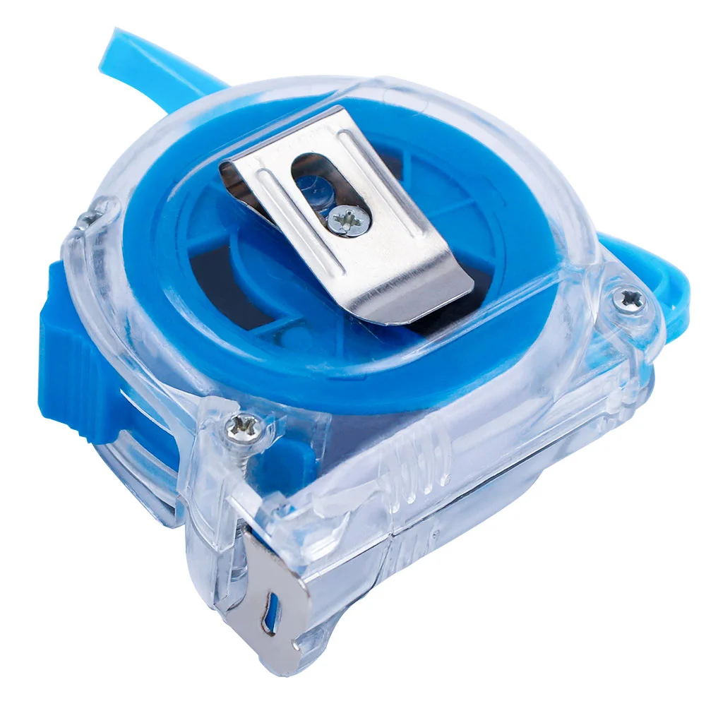 New ABS Clear case tape measure transparent 5m/16ft steel measuring tape