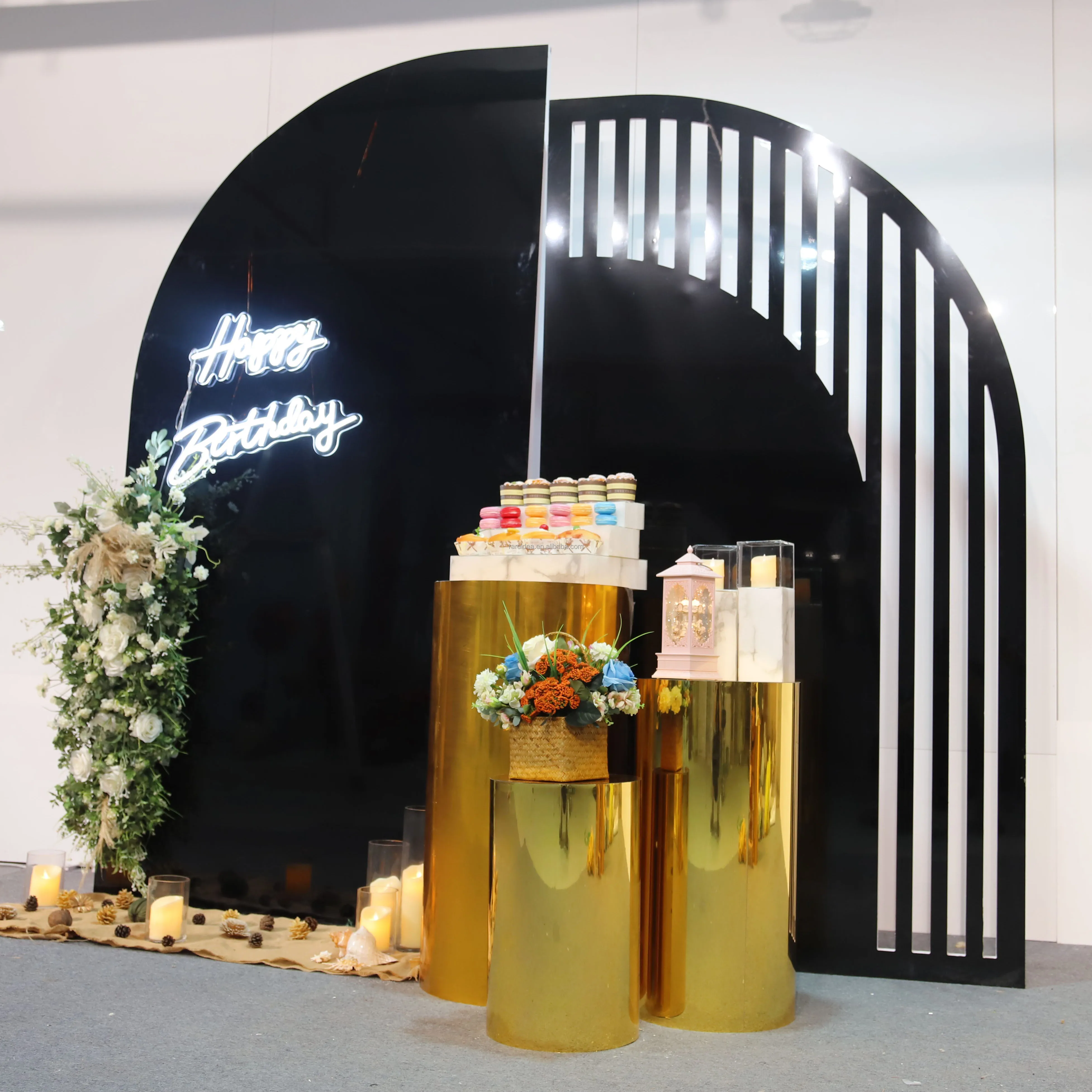 Black New Party Panels Backdrops Bridal Wedding Birthday Party Props New Decor Backdrop