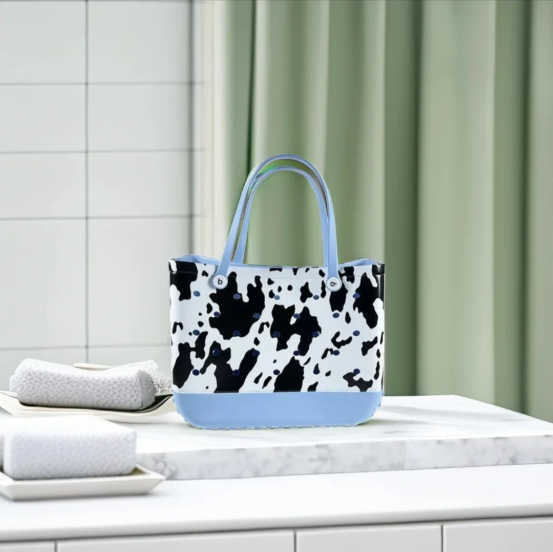 summer Large Capacity EVA Beach hole Bag Waterproof lady tote Bogg handBag For Outdoor travel Groceries Storage Bags