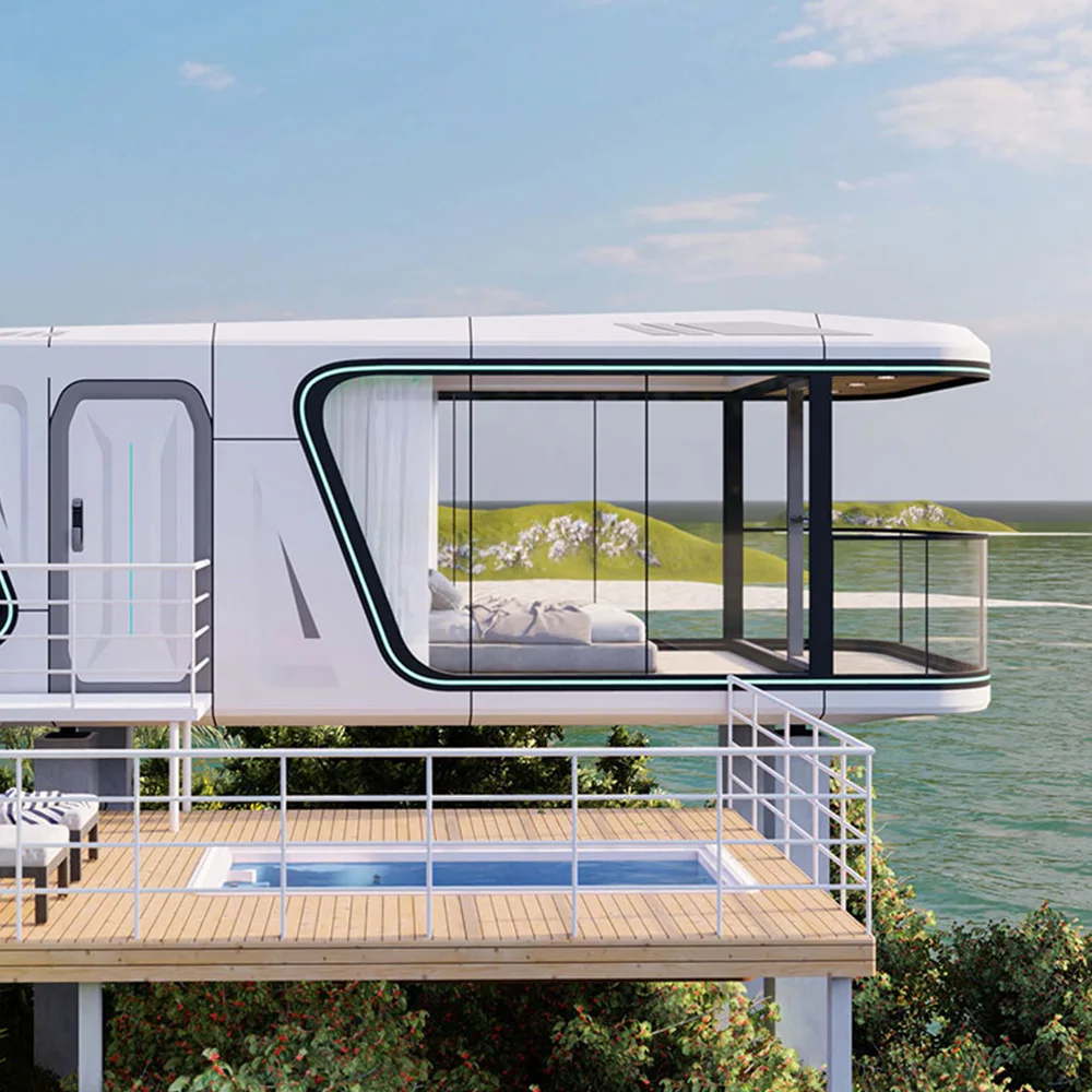 Prefab House Detachable Space Capsule Bed Cabin Hotel Container Home Sleep Pod Outdoor Mobile Tiny House Luxury Capsule House