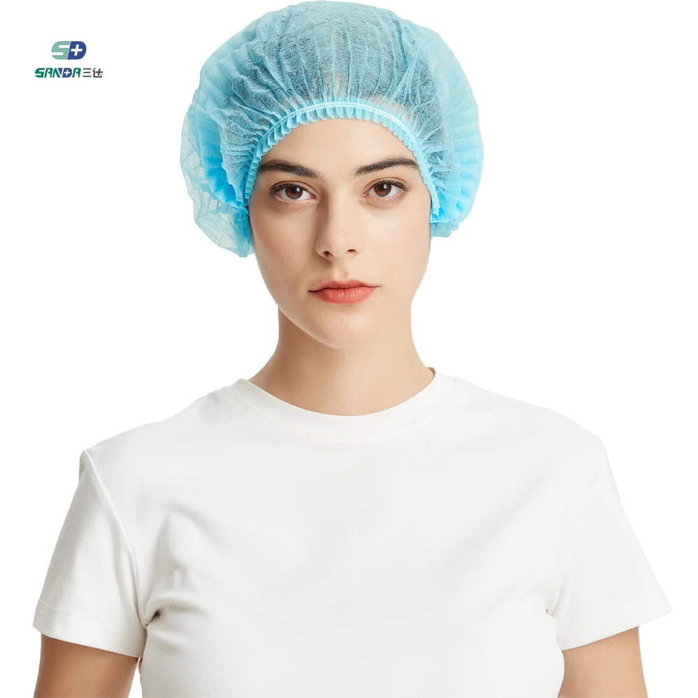 Хирургическая медицинская одноразовая Нетканая шапочка для волос