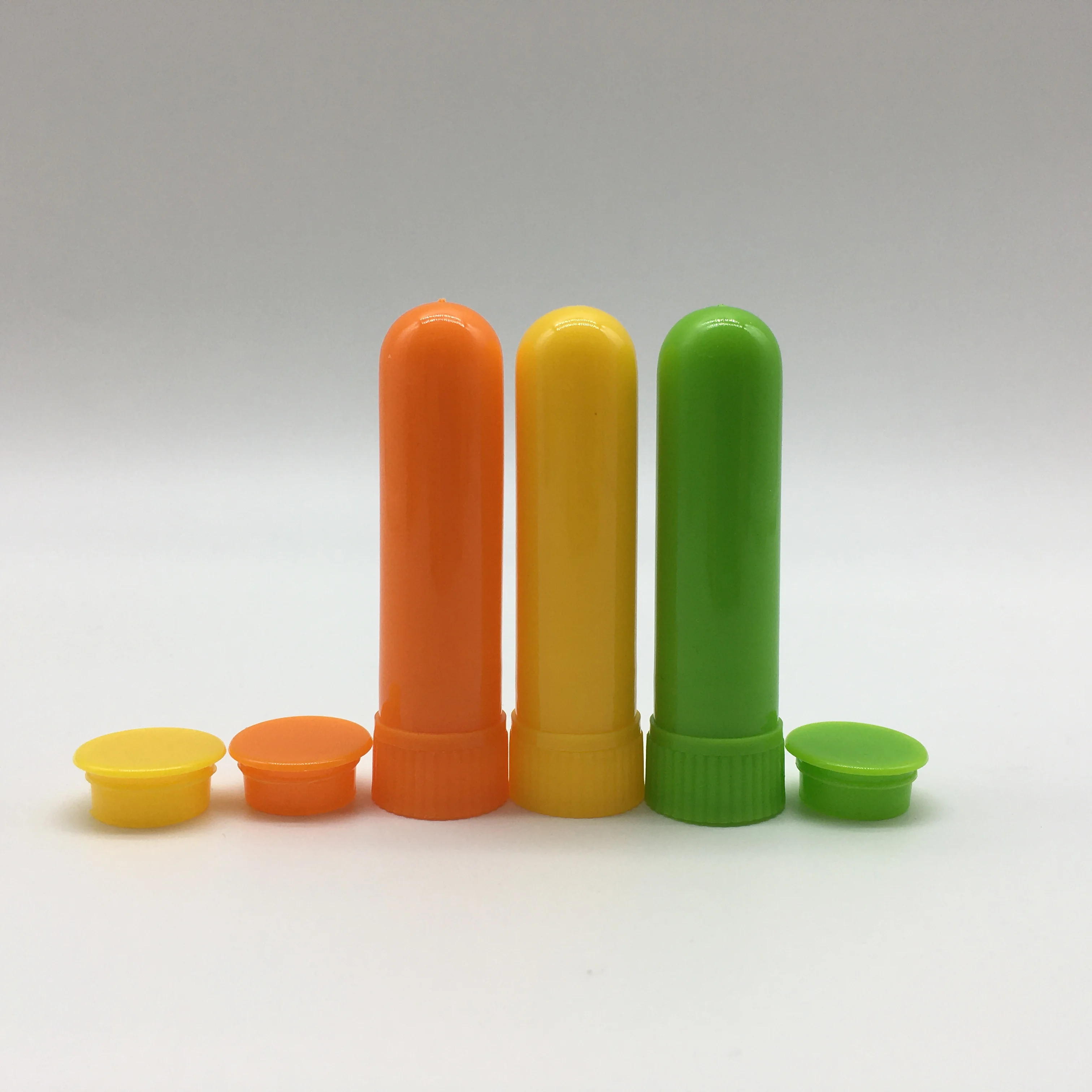 empty Nasal aroma essential oil inhaler with thick cotton wicks 5g nasal inhaler stick