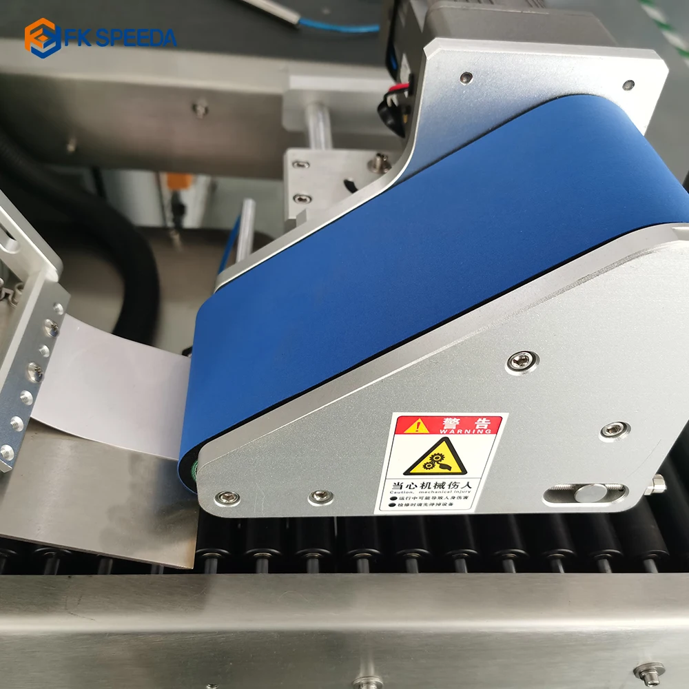 Automatic jumbo sausage candle roll tube labeling machine