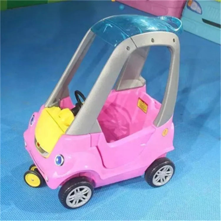 new design cartoon funny car with handrail indoor plastic rocking toy for kids