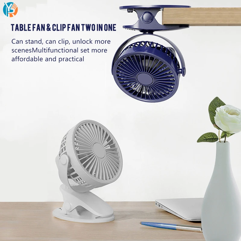 Portable Tabletop Fan, Lightweight USB Powered Mini Fan for Indoor and Outdoor Use Rechargeable Table Fans