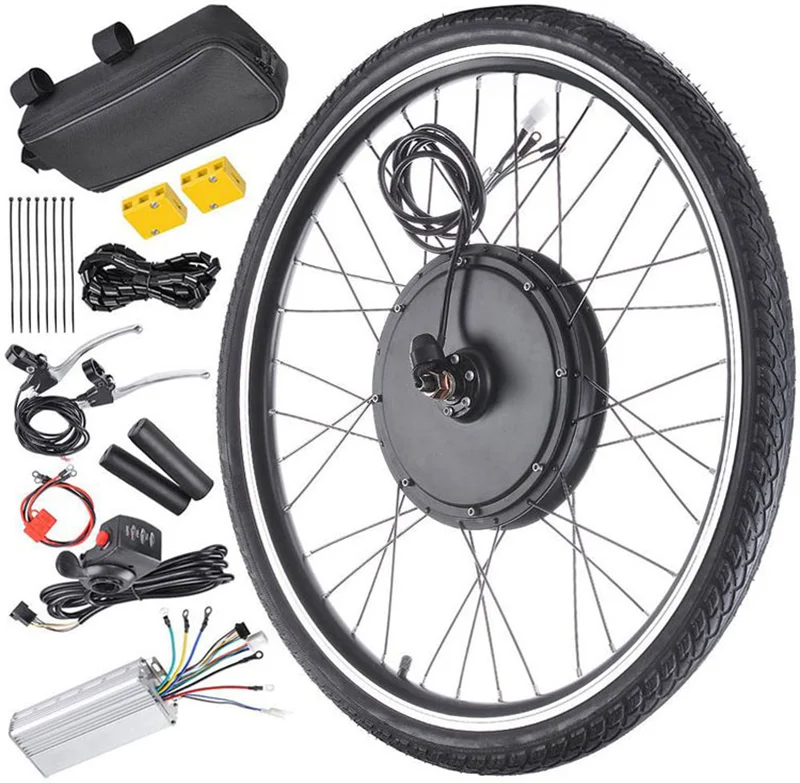 48v E-bike Conversion Kit Geared Rear Wheel Hub Motor Set Electric Bike Conversion Kit Bicycle Motor