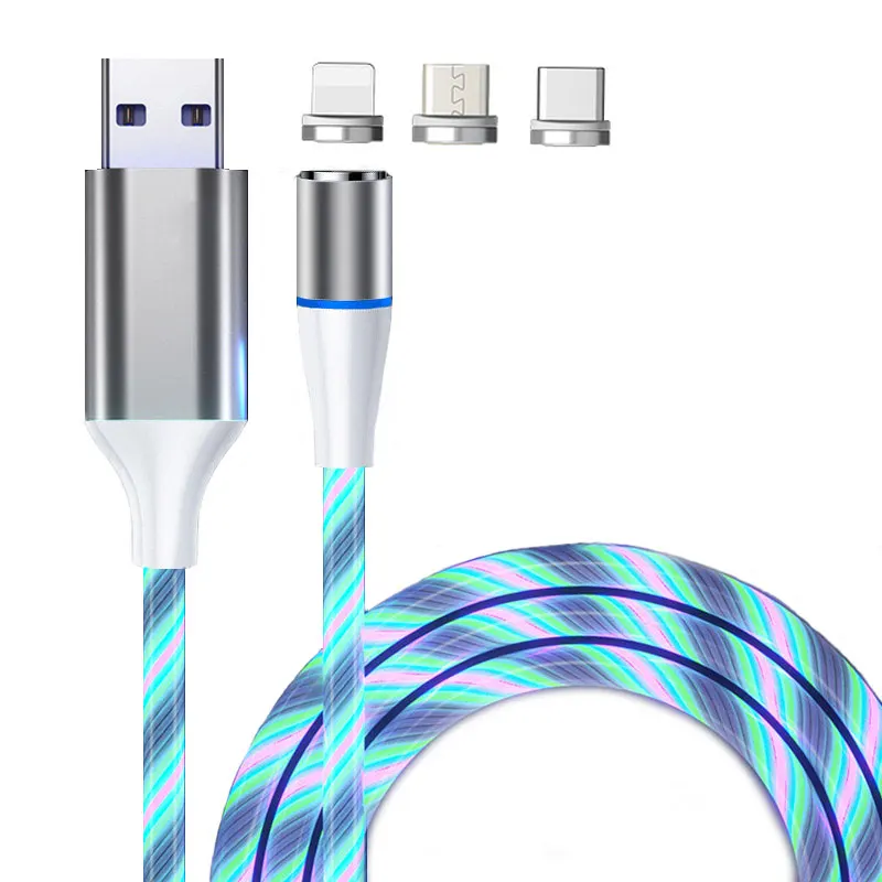 Лидер продаж USB-кабель 3 А кабель для быстрой зарядки в 1 Магнитный зарядный iPhone Type C