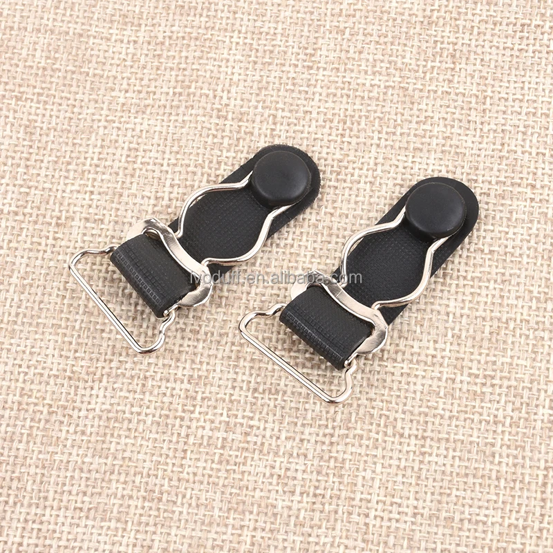 Ivoduff Wholesale 20mm Suspender Clip Garment Accessories Black Suspender Garter Clips