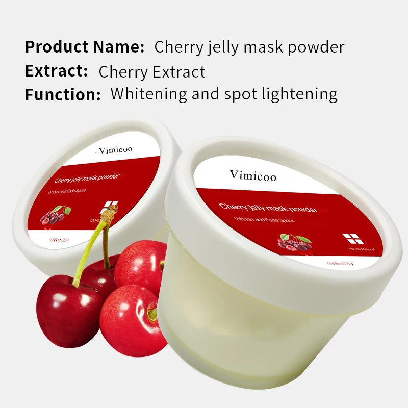 Private Label Calming Whitening Antioxidant Repair Face Mask Watermelon Vitamin C Cherry Seaweed Jelly Mask Powder Set