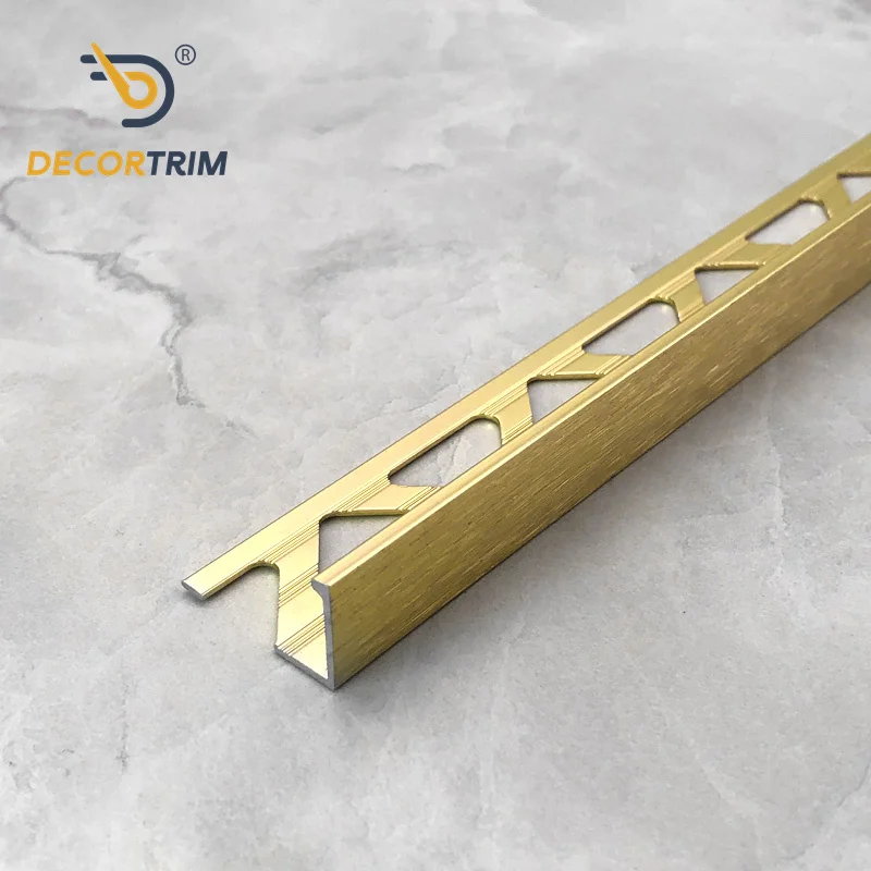 Prolink Metal Factory Customized YJ-D79 Ceramic L Channel Aluminium Tile Shower Wall Profiles For Decoration Trim